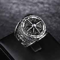 Christ Jesus religious jewelry Christian jewelry gift retro cross ring titanium steel domineering punk old