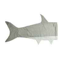 Clearance foreign trade Europe and America Christmas shark sleeping bag warm velvet lining gray shark tail children sleeping bag blanket