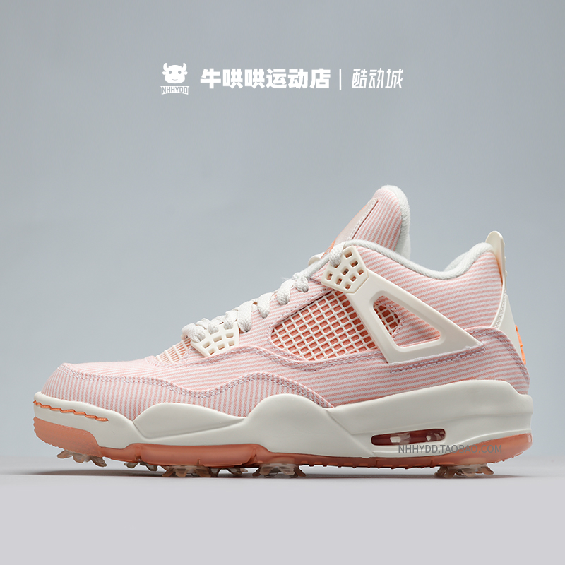 牛哄哄 Air Jordan 4 Golf 中帮黑猫高尔夫球鞋CZ2439-CU9981-100