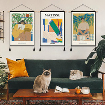 Art hanging painting fabric tapestry partition wall cloth room bedroom bedside wall cloth background wall hanging cloth ins background cloth