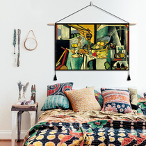 Matisse art hanging painting fabric decorative hanging cloth background cloth bohemian Wall cloth tapestry decorative painting living room