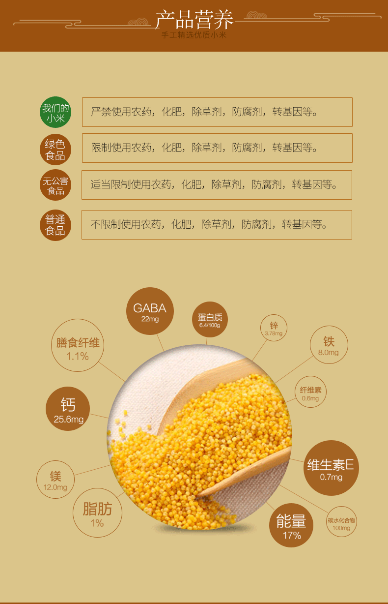 黄小米健康粗粮营养美味五谷杂粮养生米早餐熬粥