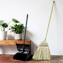 The beginning of the art package sorghum courtyard broom dustpan set long handle outdoor broom windbreak garbage shovel combination