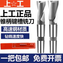 Upper work Mos taper shank keyway milling cutter High speed steel HSS milling cutter 2 edge key milling 14 16 16 20 20 22 25 30