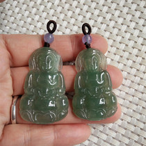 Myanmar A goods emerald oil green ice glutinous seed Guanyin pendant vegan water boutique Guanyin gift hanging decoration