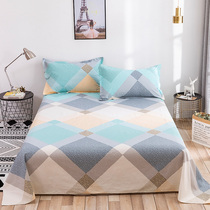 Old rough cloth bed sheet three-piece set 100%cotton cotton thickened 2 meters x2 3 single double pillowcase coarse cloth quilt