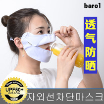 Sunscreen mask Womens UV-proof Eye Corner Mask Summer Golf Thin Opening Breathable Korea