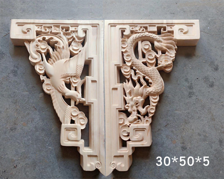 东阳木雕古建实木牛腿狮子s型雕花梁托斜撑雀替园林寺庙构件柱头