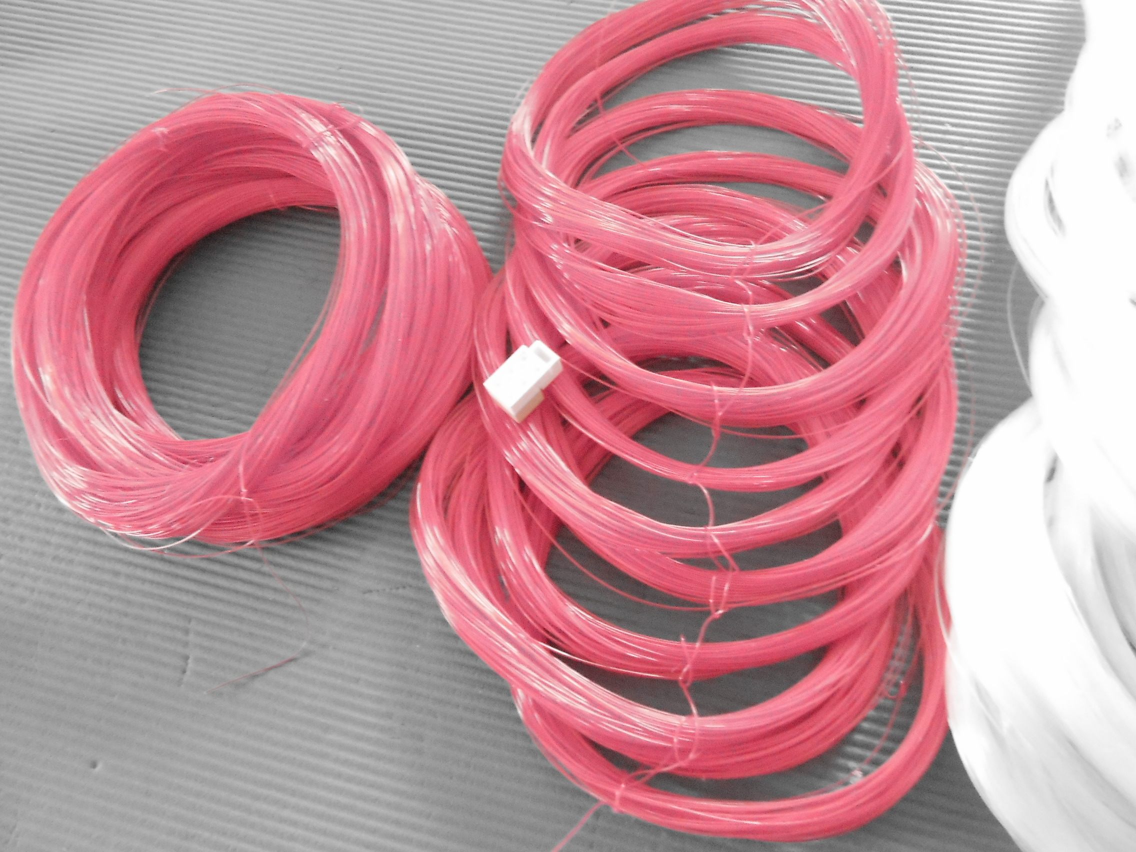 白色透明,红色胶丝线,施工线,鱼线,建筑线鱼塘防鸟果园防鸟线