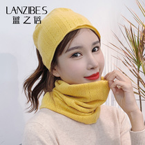 Winter pure wool scarf womens pullover Joker thick warm knitted wool scarf long small neck sleeve