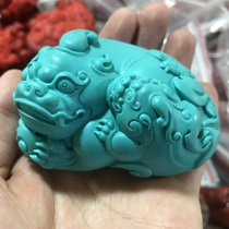 Imitation turquoise handlebar Turquoise Pixiu Turquoise lucky Pixiu ornament pendant Tea pet leather leisure handlebar