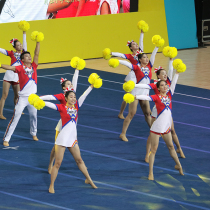 Custom-made La la gymnastics competition clothing cheerleading clothing cheerleading performance clothing new product 19 aerobics clothing women and men