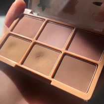Giant all-matte Korea chico six-color eyeshadow plate matte smoky powder milk tea color