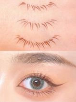 In this way the drawing of the eyelashes is natural flurtte flower Loliya eyeliner liquid pen 02 Coffee milk jelly Natural slim