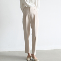 LIMONN high waist suit pants womens straight tube loose vertical cone casual pants thin Joker turnip pants spring and autumn