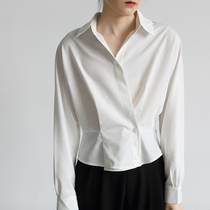 LIMONN French chic shirt female design sense niche professional commuter V collar shirt hanging feeling good female chic summer