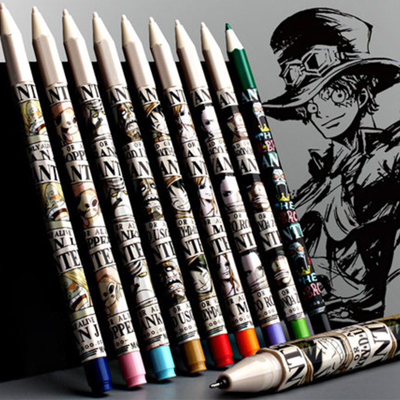 晨光限定盲盒笔海贼王笔按动中性笔0.