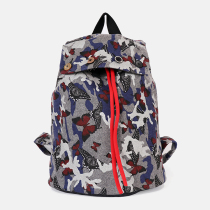 Backpack commuting large-capacity backpack schoolbag brain cloth advanced printing pure wool texture casual vertical bag