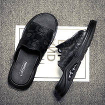2021 new slippers mens trends Korean version outdoor fashion personality genuine leather lined with lazy people sandals summer outwear