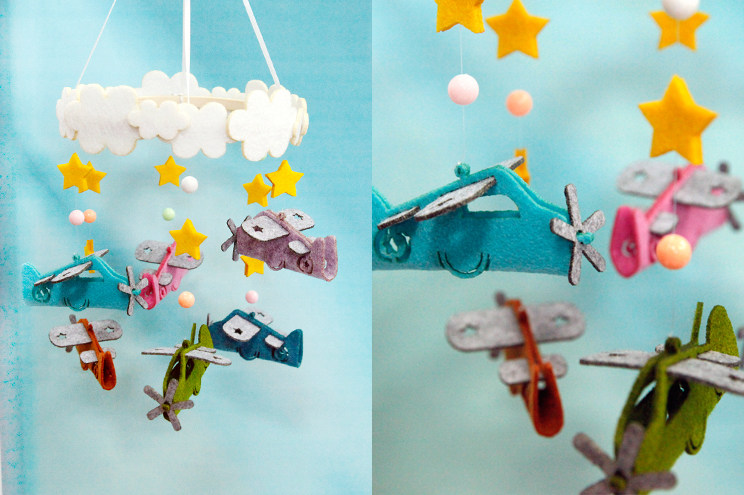 风铃挂饰 婴儿床铃孕期打发时间手工工diy制作装饰品不织布材料包