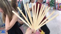 Shanghai Chenghuang Temple fan bone fan custom fan size fan bone has fan bone bone