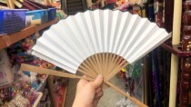 Round fan blank writing painting Rice paper Hand-painted calligraphy works Coloring Chinese painting Cooked silk Gongbi painting group fan
