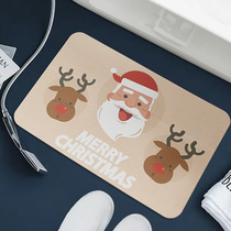 Christmas mat diatom mud absorbent non-slip mat home bathroom bathroom door quick-drying mat foot mat diatom mat