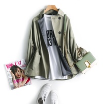 Fat Ding A profile stitching waist short tooling short windbreaker jacket jacket short jacket