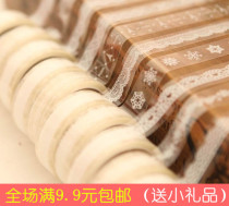 Korean stationery cute hipster transparent lace small roll tape DIY decorative stickers sticker stickers