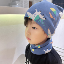 Baby hat scarf Two sets of autumn and winter baby spring autumn and winter pure cotton male and female child-suit infant enclosure child