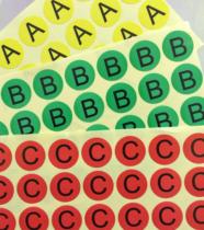 Spot supply 2CM color letter ABC self-adhesive label paper sequence stickers Dongguan printing can be customized