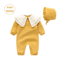  Baby girl clothes thin Western style baby princess one-piece newborn spring and autumn cute full moon outerwear spring