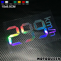 Electric Motorcycle Car Trim Rear Glass Window Side Tailbox Body 299km H Yard Reflective Sticker Appliquet