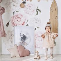 Customize the INS wind woody feather styling baby height ruler wood handicraft children room decoration photo props