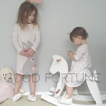 Customized INS style simple baby little Trojan horse rocking horse room studio decoration with props