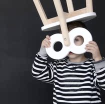 Customize INS Wind multicolor owl Animal chair Half moon table Early teaching kindergarten parent-child restaurant table and chairs