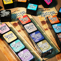 Tim Holtz Retro mini ink pad Printing clay Paper seal dyeing card brush color smudge Distress Ink