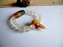 Tibetan old crystal old silk hand string pumpkin old crystal pure treasure string old Buddha beads rosary