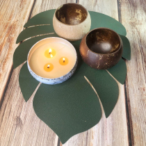 Small Coconut Crust Bowl Coconut Shell Scented Candle Cup Milkshake Coconut Milk Freeze Bowl customizable LOGO