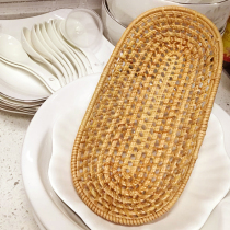 Southeast Asia Rattan basket Chopsticks Knife fork Spoon Napkin Cutlery Cutlery Containing Basket Fruit Refreshment Snack Basket