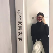 ins Korean style English letter wall stickers decorative background stickers pvc waterproof personality soft clothing store creative stickers