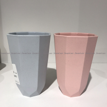 SwanLace selected Nordic simple Bamboo hexagonal mouthwash cup Pink fragrant bamboo fiber water cup