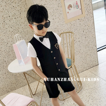 Boy gown waistcoat Machia suit Playboy piano performance choral presenter Inron Little suit children acting out of summer