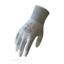 Serit N10551 PU series polyester inner chopper PU glue white labor gloves to work outdoor