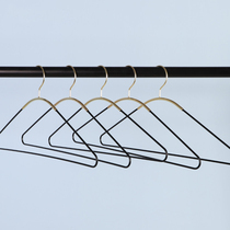 First seen Nordic metal hangers household clothes hanging simple black gold adult non-trace iron hangers 4 sets