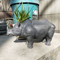 Rhinoceros bluestone Unicorn animal town house lucky home stone round carving small ornaments Jiaxiang stone carving crafts