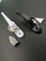 Aluminum alloy window white black crescent lock full aluminum push-pull window burglar-proof lock steel door and window safety buckle lock