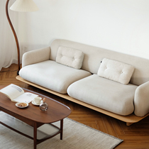 Yizhou building collection Bento sofa Japanese retro Nordic design imported fabric dirt-resistant three-person small apartment