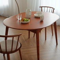 Yizhou building Full Moon foldable telescopic round dining table household small apartment solid wood Nordic modern simple dining table