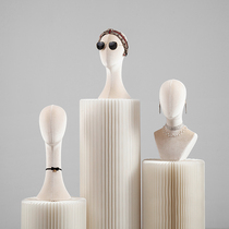 Needle dummy head mold props hat wig jewelry rack scarf rack clothing store necklace window display shelf